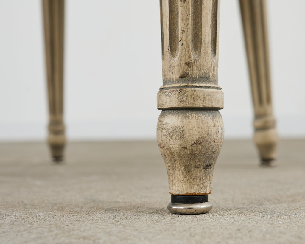 Set of Five French Louis XVI Style Painted Dining Chairs