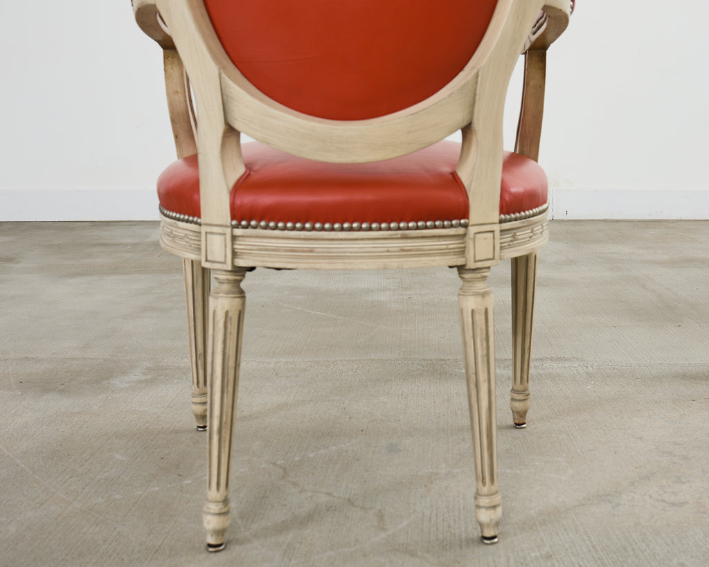 Set of Five French Louis XVI Style Painted Dining Chairs