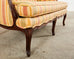 Country French Provincial Louis XV Style Serpentine Wingback Settee