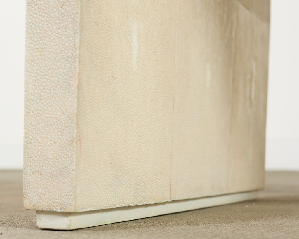 Karl Springer Style Natural Shagreen Waterfall Cocktail Table