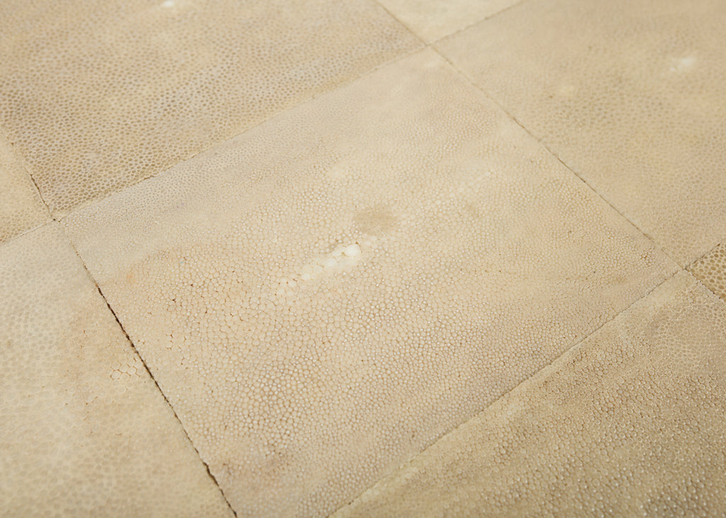 Karl Springer Style Natural Shagreen Waterfall Cocktail Table