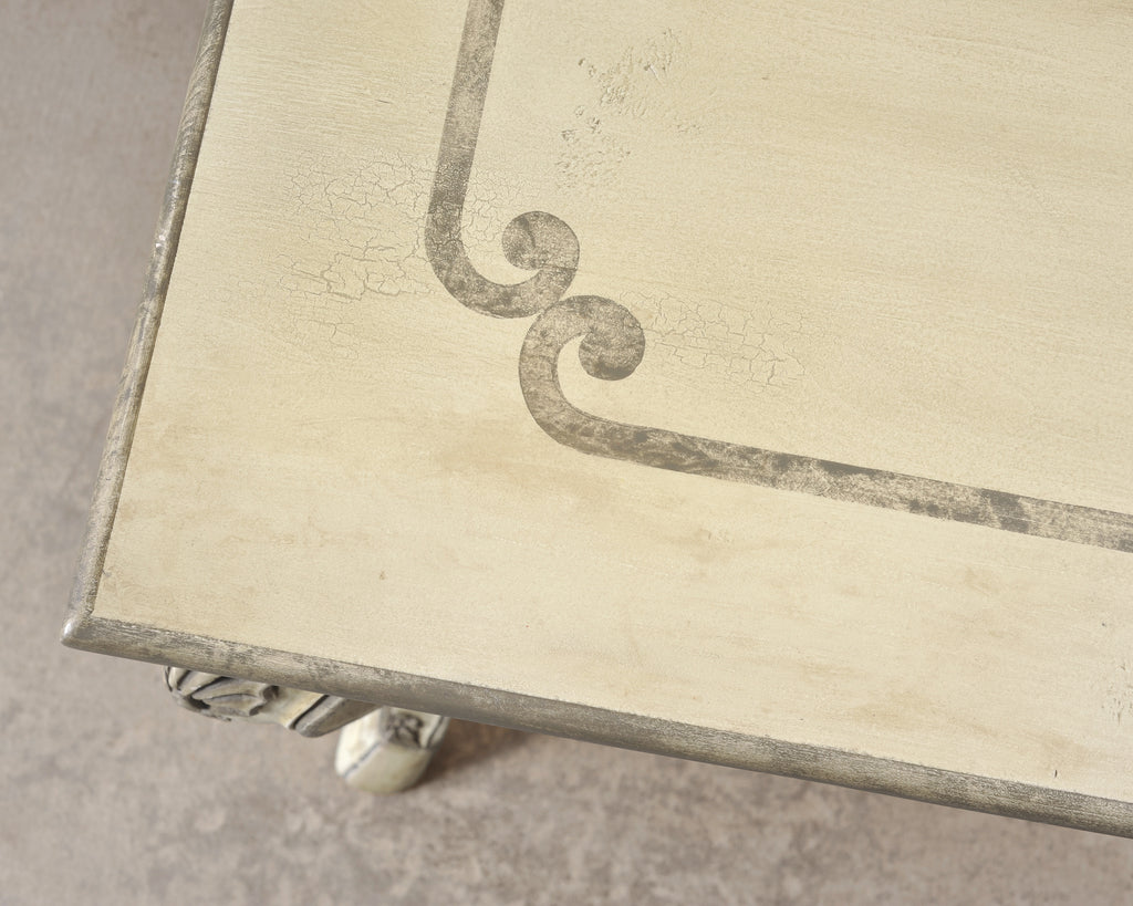 Dennis & Leen Beauvais Painted Square Salon Games Center Table