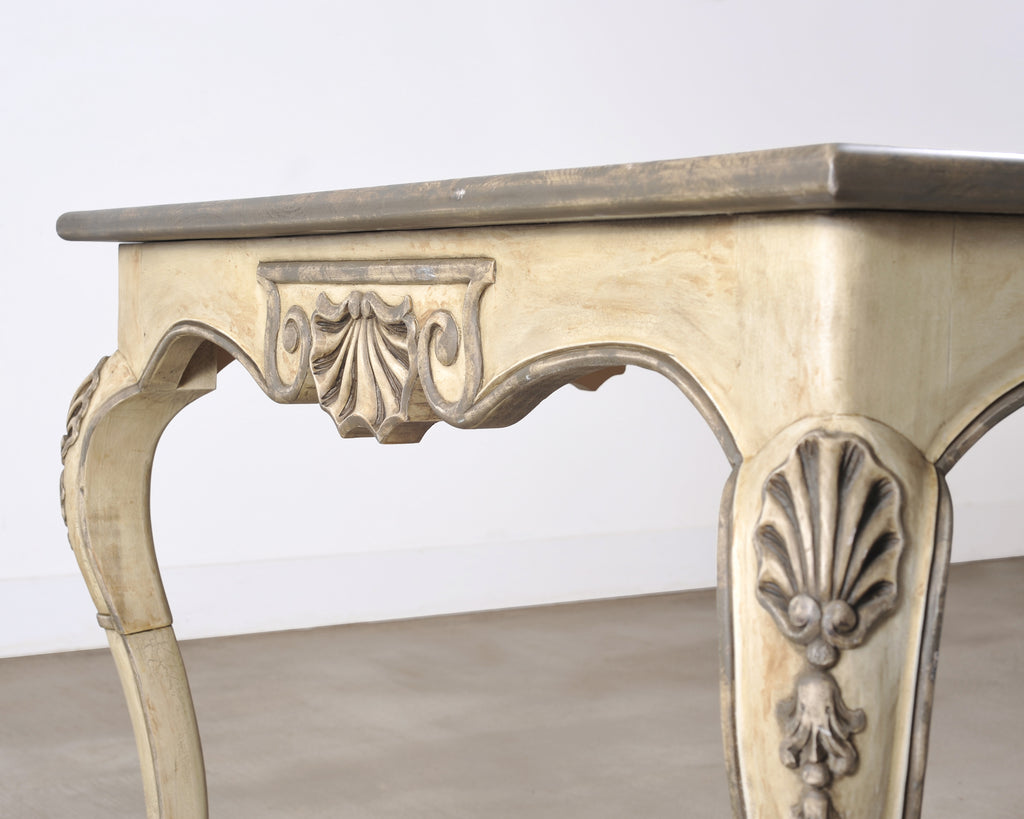 Dennis & Leen Beauvais Painted Square Salon Games Center Table