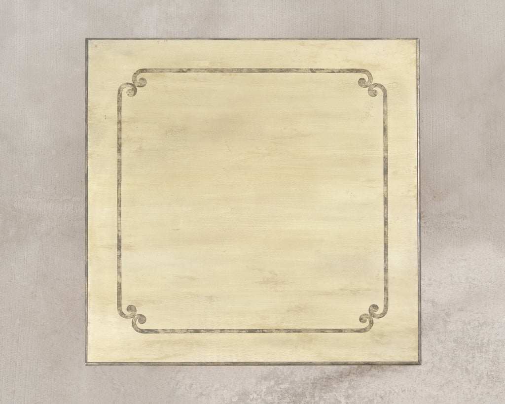 Dennis & Leen Beauvais Painted Square Salon Games Center Table
