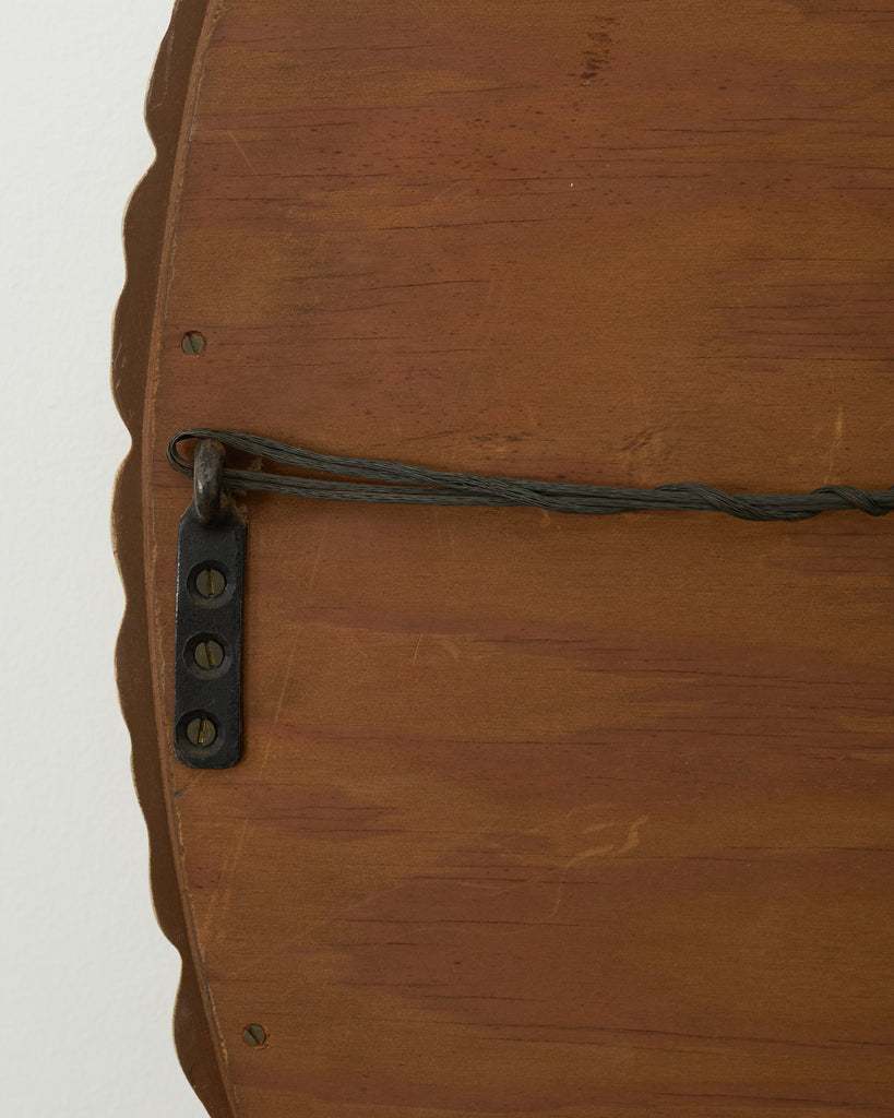 Pair of Midcentury Venetian Style Lacquered Cartouche Mirrors