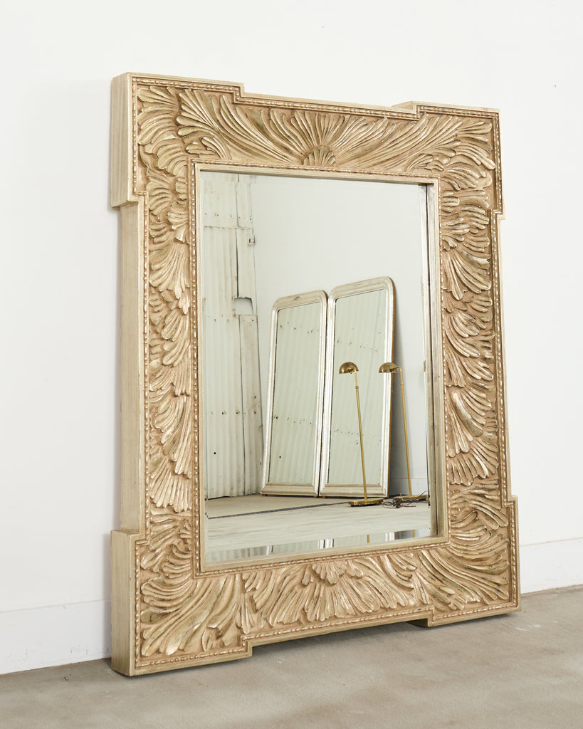 Howard Elliot Silver Gilt European Wall Mirror