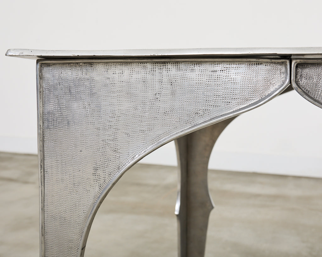 Moorish Middle Eastern Metal Etched Moroccan Center Table