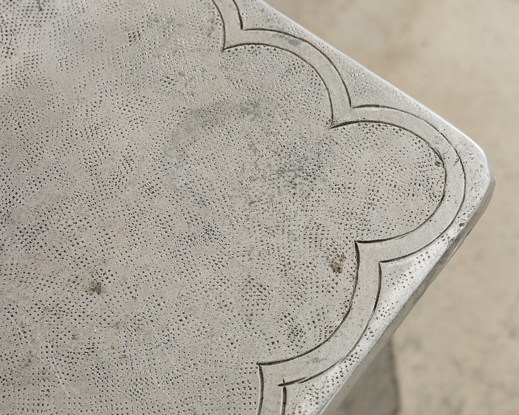 Moorish Middle Eastern Metal Etched Moroccan Center Table