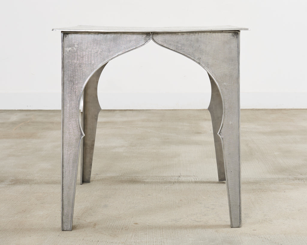 Moorish Middle Eastern Metal Etched Moroccan Center Table