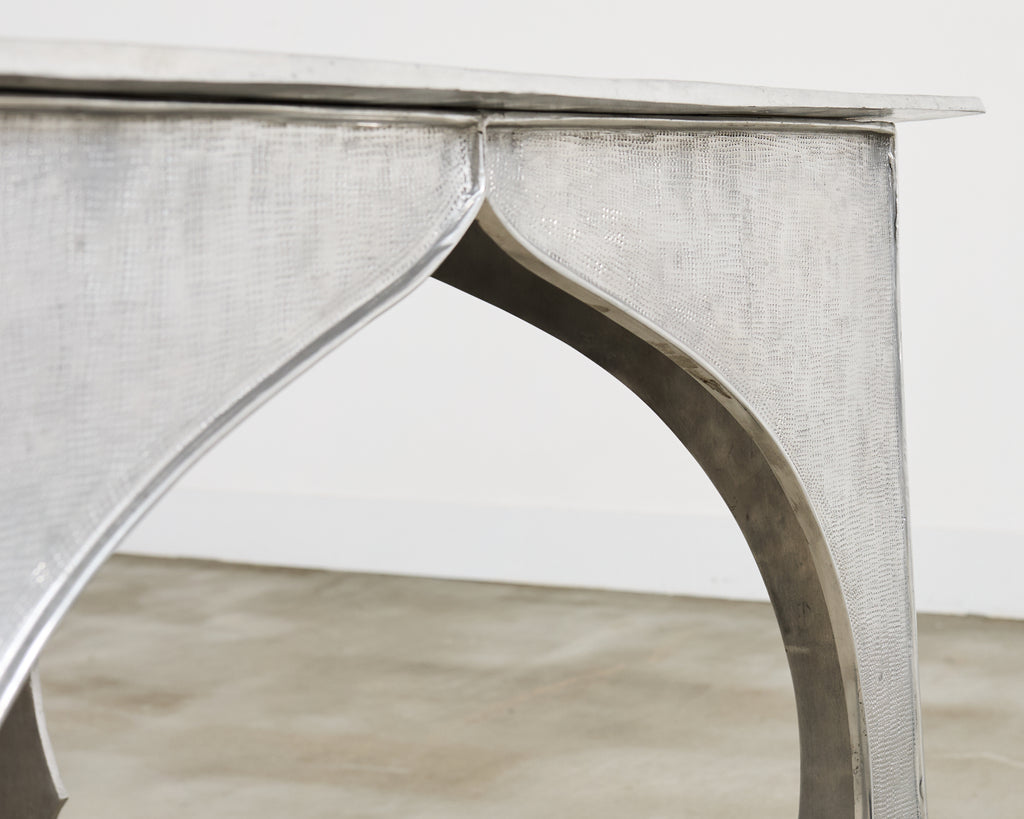 Moorish Middle Eastern Metal Etched Moroccan Center Table