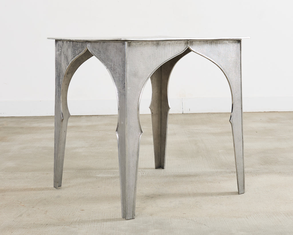 Moorish Middle Eastern Metal Etched Moroccan Center Table