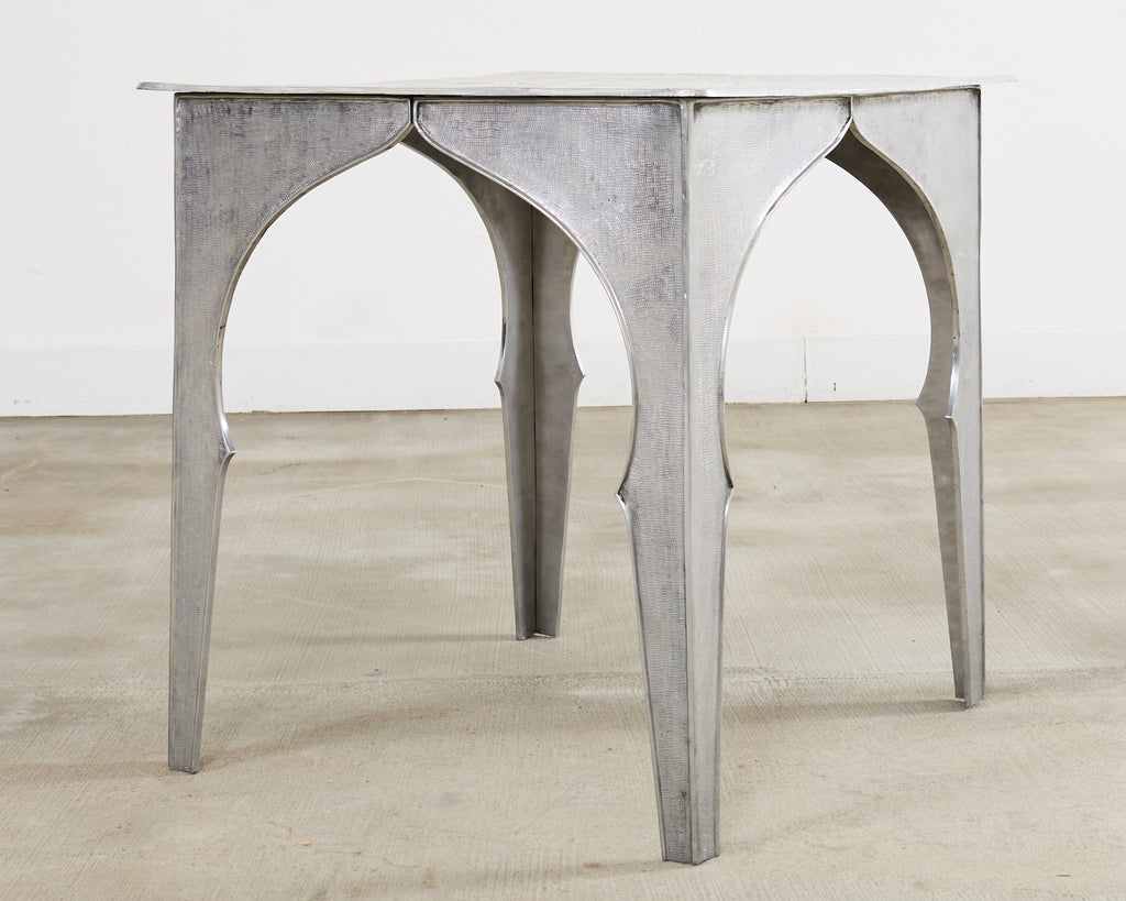 Moorish Middle Eastern Metal Etched Moroccan Center Table