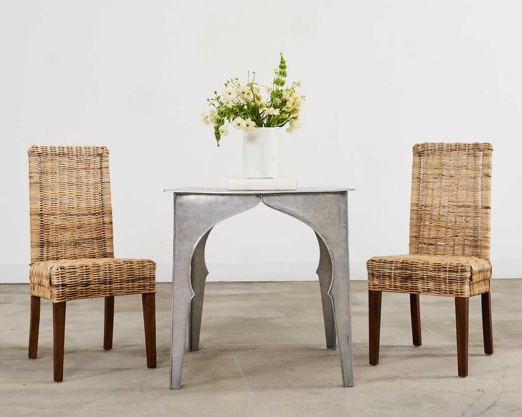 Moorish Middle Eastern Metal Etched Moroccan Center Table