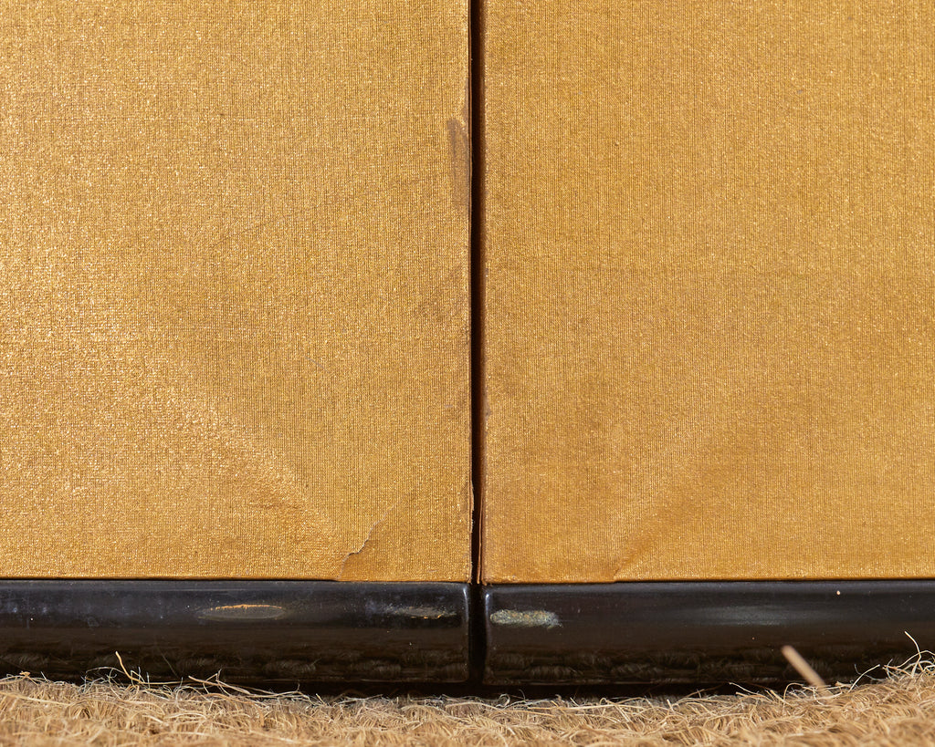 Japanese Style Showa Six Panel Screen Chinese Gilt Mountain Landscape