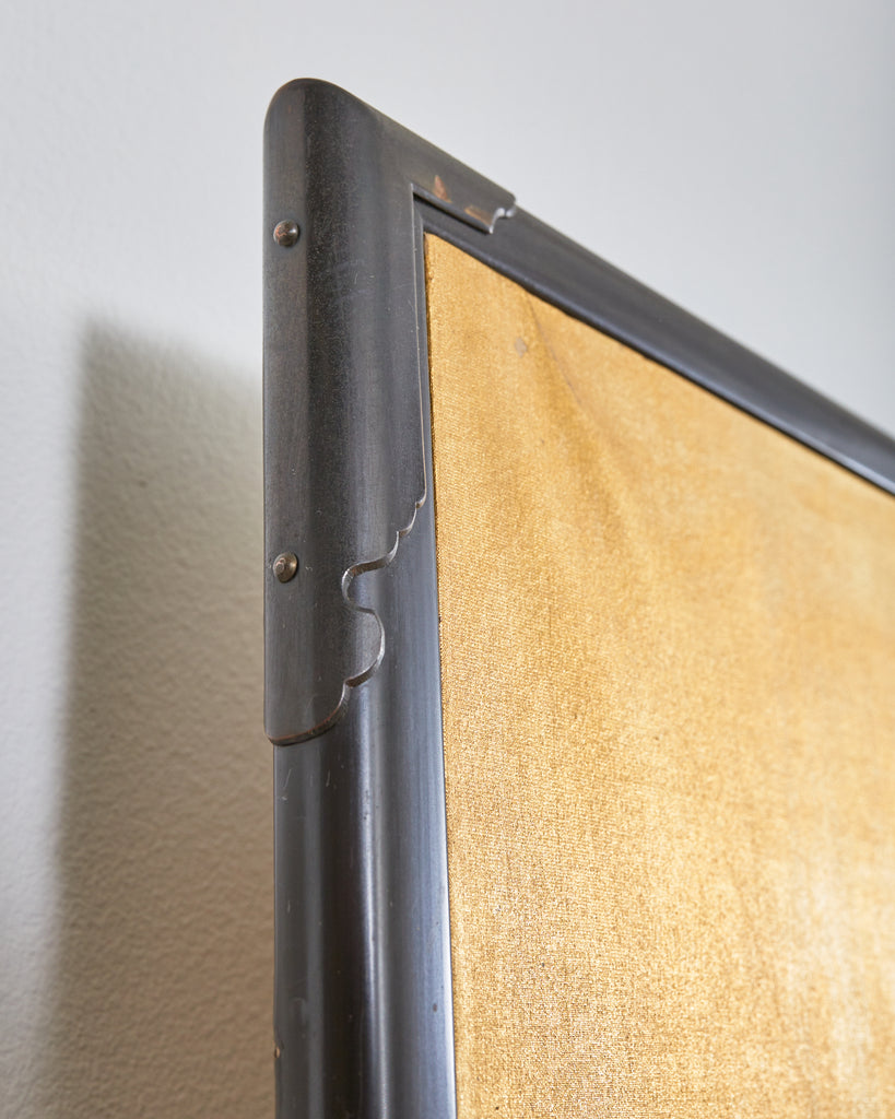 Japanese Style Showa Six Panel Screen Chinese Gilt Mountain Landscape