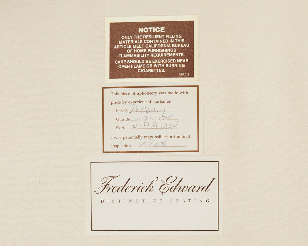 Pair of Drexel Heritage Slipper Chairs Fortuny Style Fabric