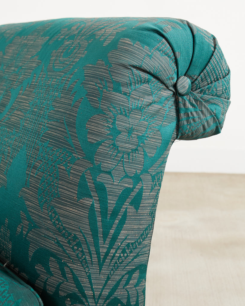 Pair of Drexel Heritage Slipper Chairs Fortuny Style Fabric