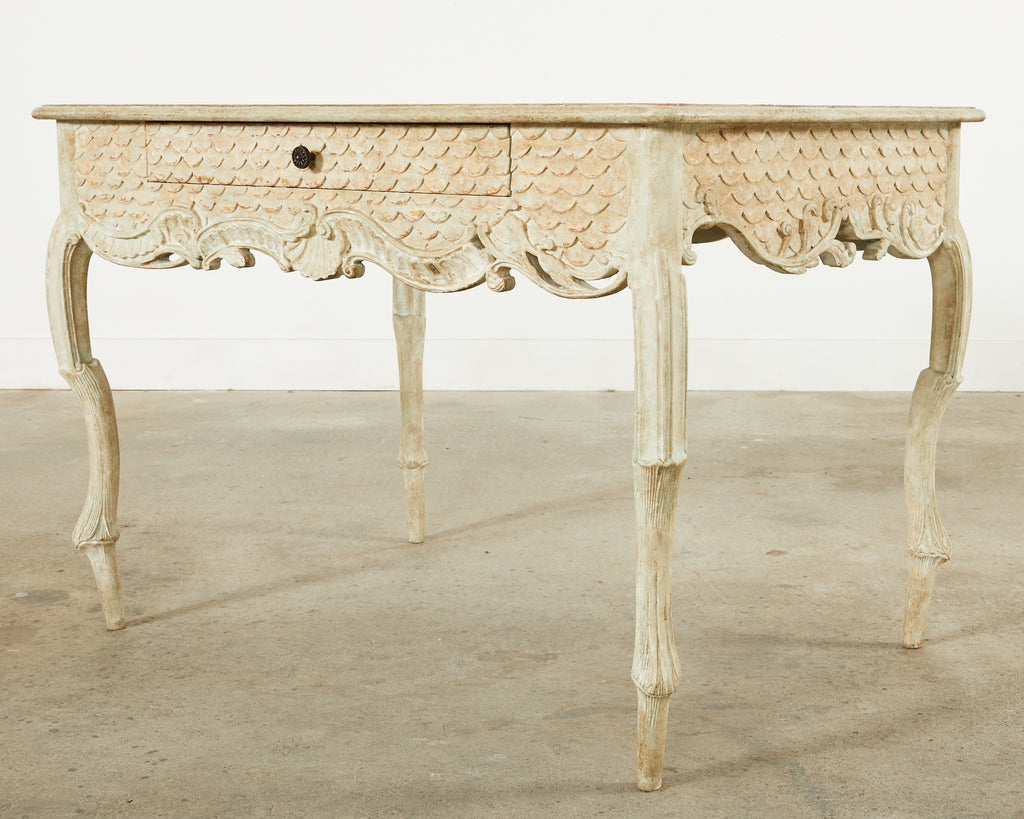 Hendrix Allardyce Rococo Style Lacquered Library Table Desk