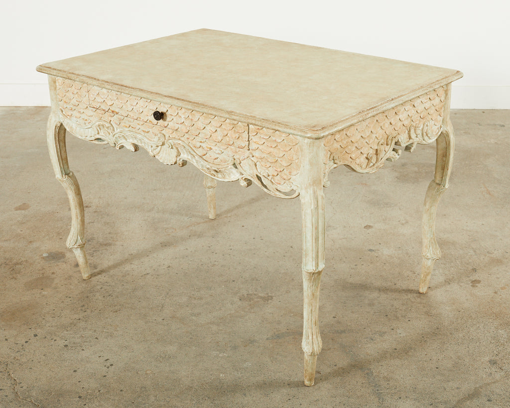 Hendrix Allardyce Rococo Style Lacquered Library Table Desk