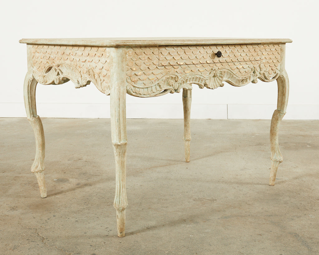 Hendrix Allardyce Rococo Style Lacquered Library Table Desk