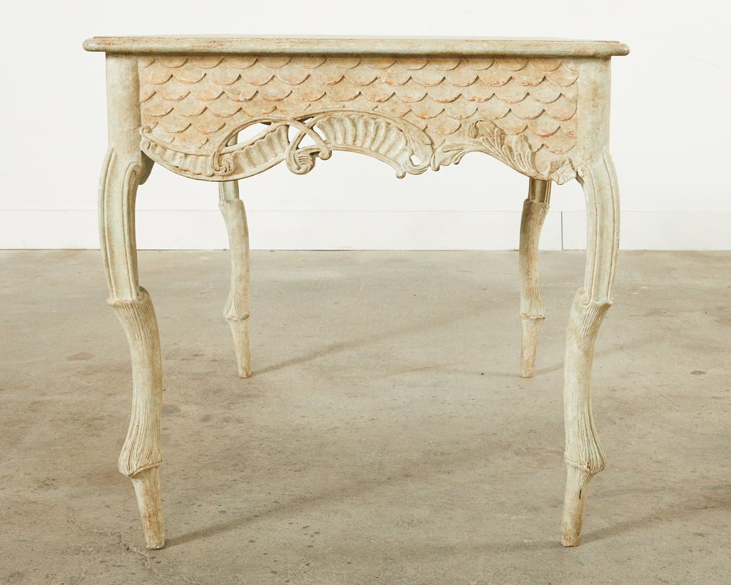 Hendrix Allardyce Rococo Style Lacquered Library Table Desk