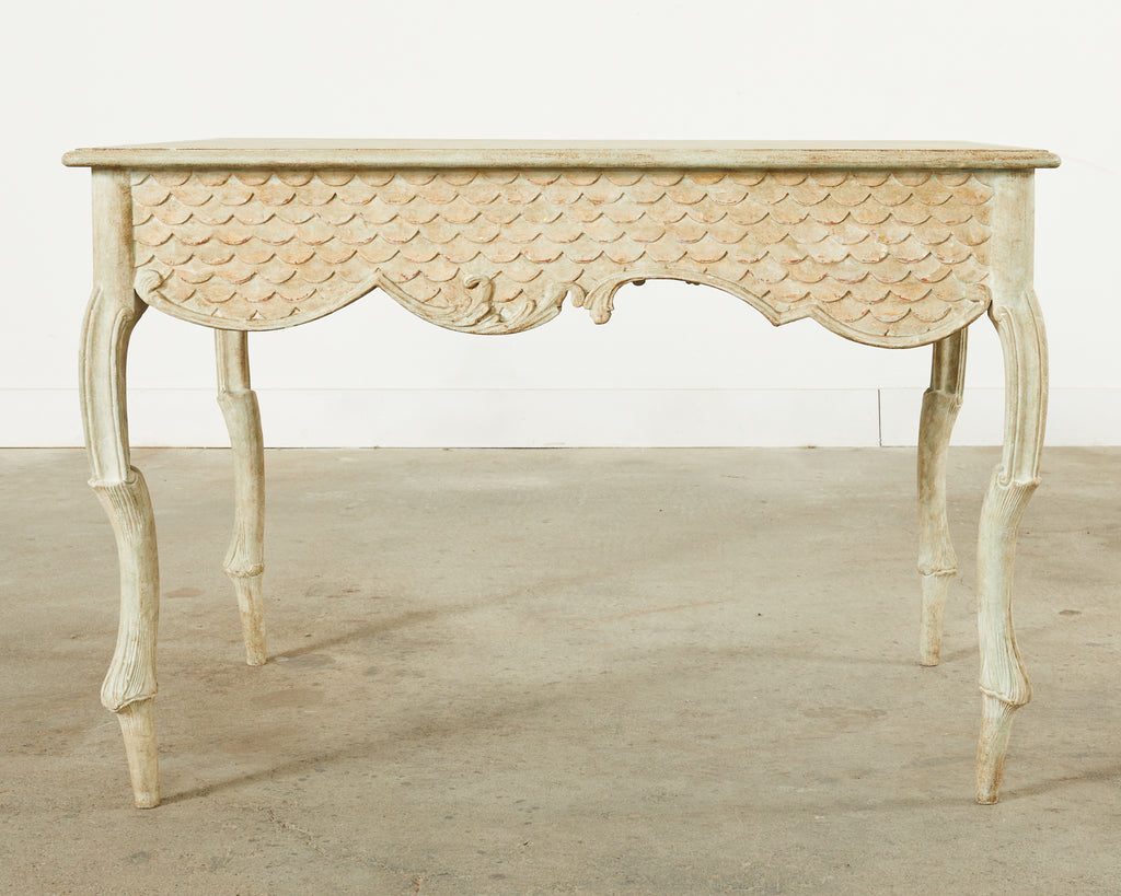 Hendrix Allardyce Rococo Style Lacquered Library Table Desk