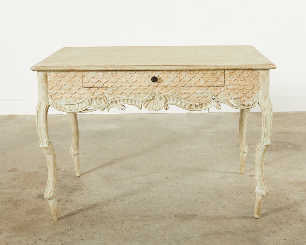 Hendrix Allardyce Rococo Style Lacquered Library Table Desk