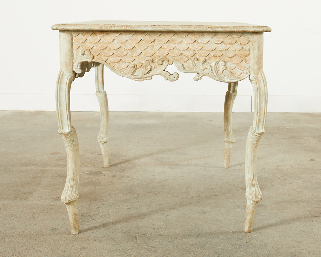 Hendrix Allardyce Rococo Style Lacquered Library Table Desk