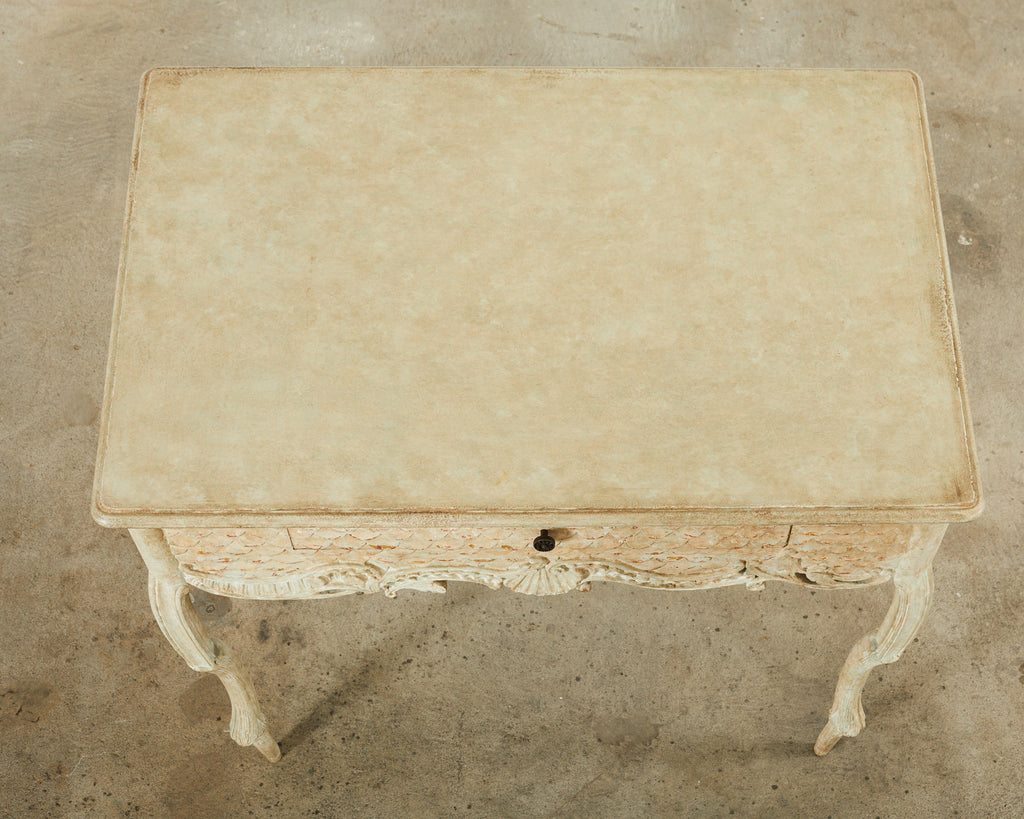 Hendrix Allardyce Rococo Style Lacquered Library Table Desk