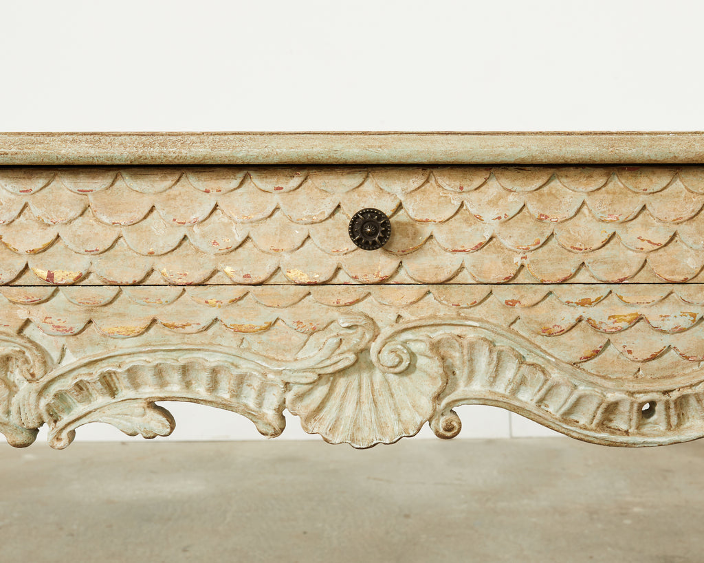 Hendrix Allardyce Rococo Style Lacquered Library Table Desk