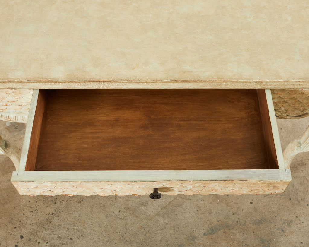 Hendrix Allardyce Rococo Style Lacquered Library Table Desk