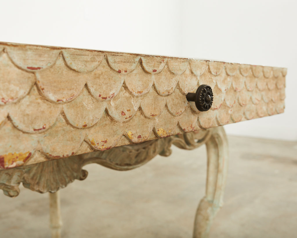 Hendrix Allardyce Rococo Style Lacquered Library Table Desk