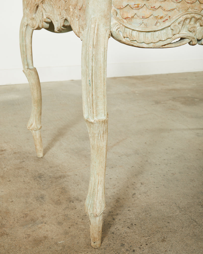 Hendrix Allardyce Rococo Style Lacquered Library Table Desk