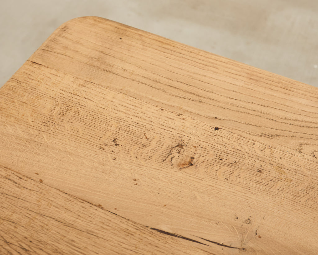 Country French Bleached Oak Farmhouse Dining Table 6.5 Ft