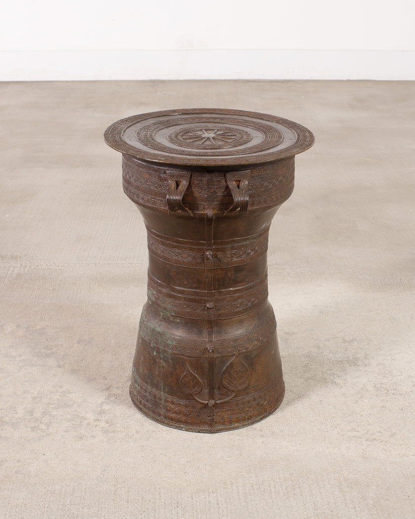 Southeast Asian Patinated Bronze Rain Drum or Drinks Table