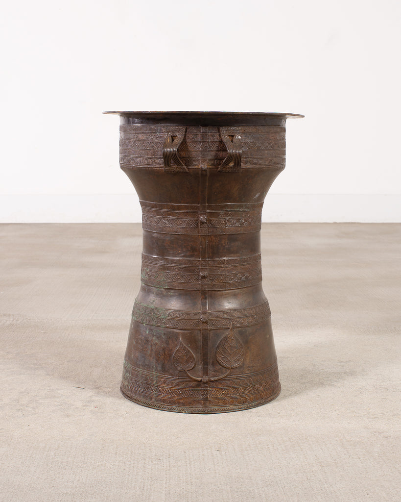 Southeast Asian Patinated Bronze Rain Drum or Drinks Table