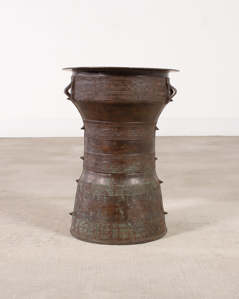 Southeast Asian Patinated Bronze Rain Drum or Drinks Table