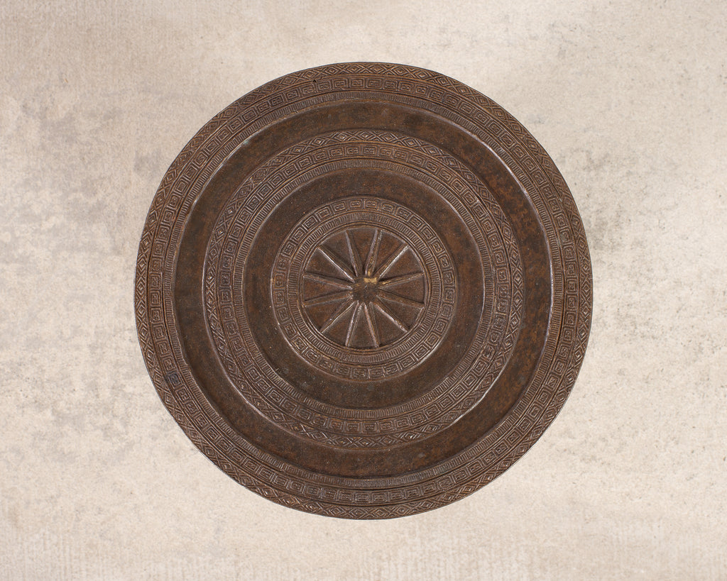 Southeast Asian Patinated Bronze Rain Drum or Drinks Table