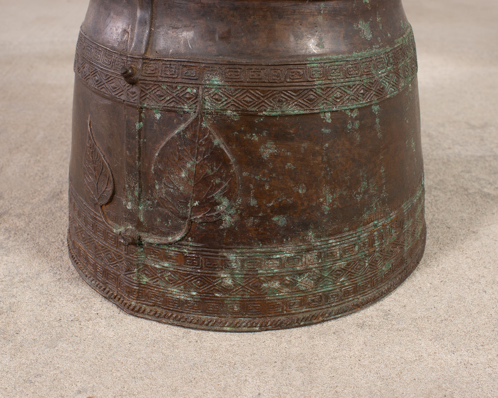Southeast Asian Patinated Bronze Rain Drum or Drinks Table