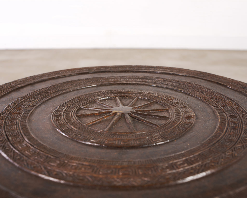 Southeast Asian Patinated Bronze Rain Drum or Drinks Table