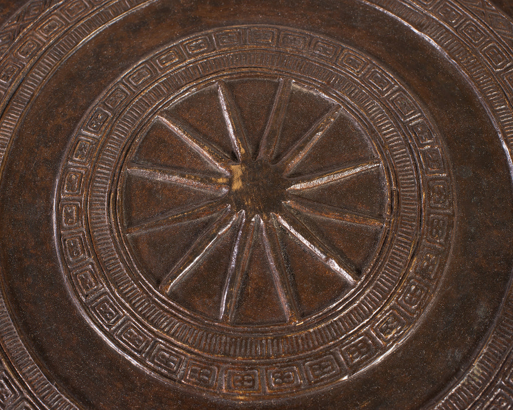 Southeast Asian Patinated Bronze Rain Drum or Drinks Table