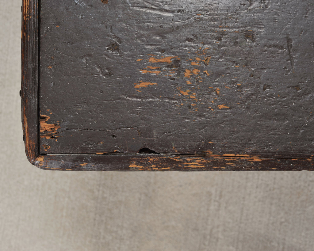 19th C. English Painted Pine Chest with Georgian Manor Façade