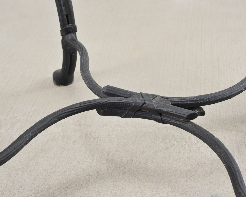 Rose Tarlow Style Twig Iron Faux Bois Garden Drinks Table