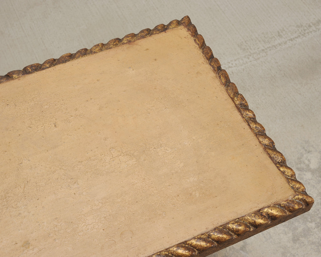Italian Baroque Carved Gilt Fragment Pedestal Drink Table