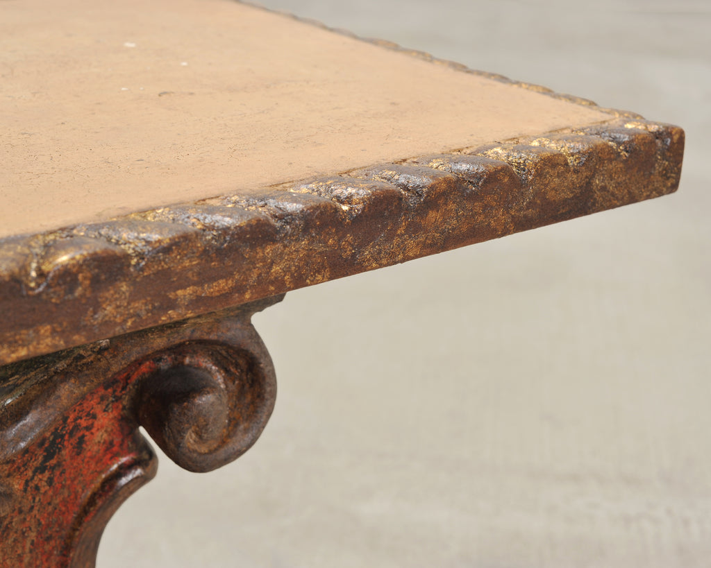 Italian Baroque Carved Gilt Fragment Pedestal Drink Table