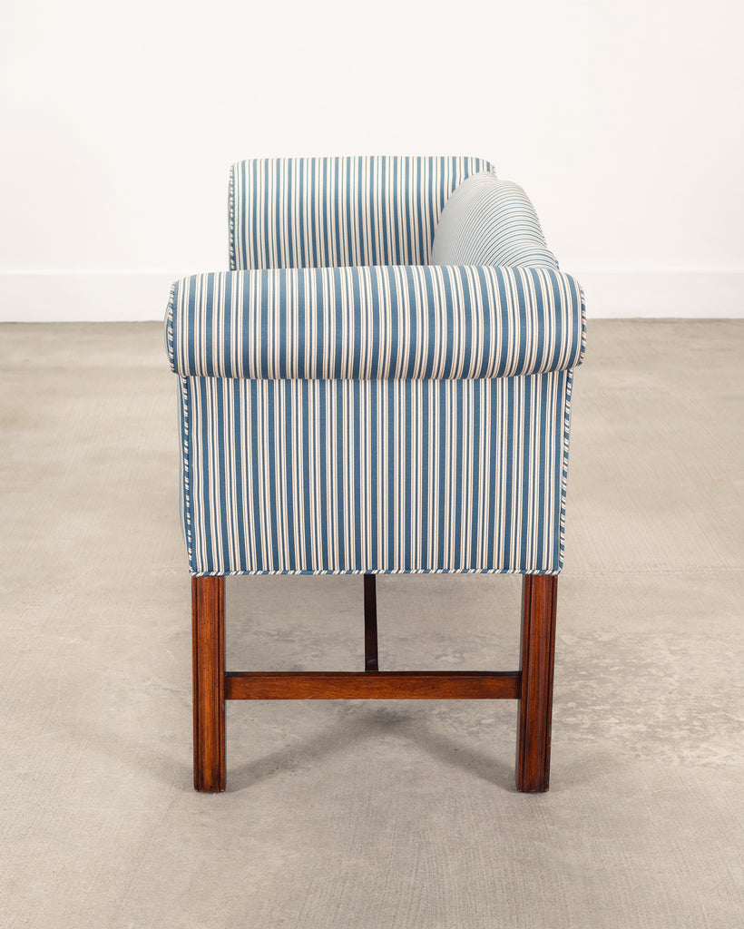 Georgian Chippendale Style Mahogany Upholstered Window Bench