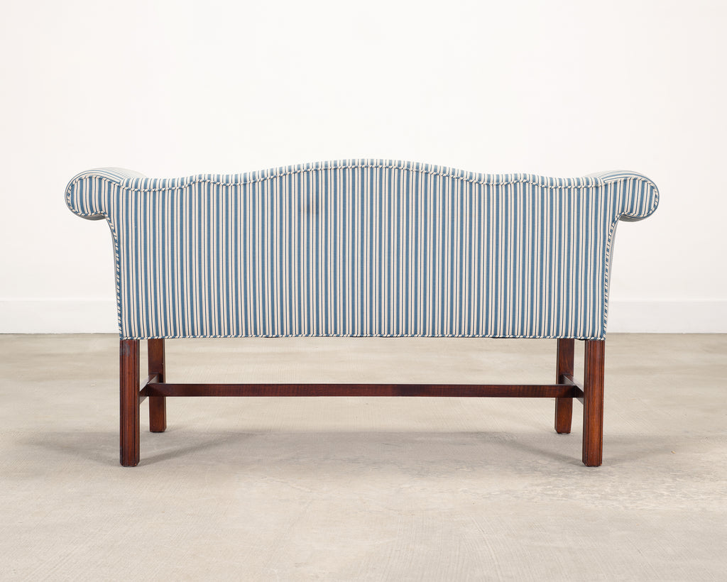 Georgian Chippendale Style Mahogany Upholstered Window Bench