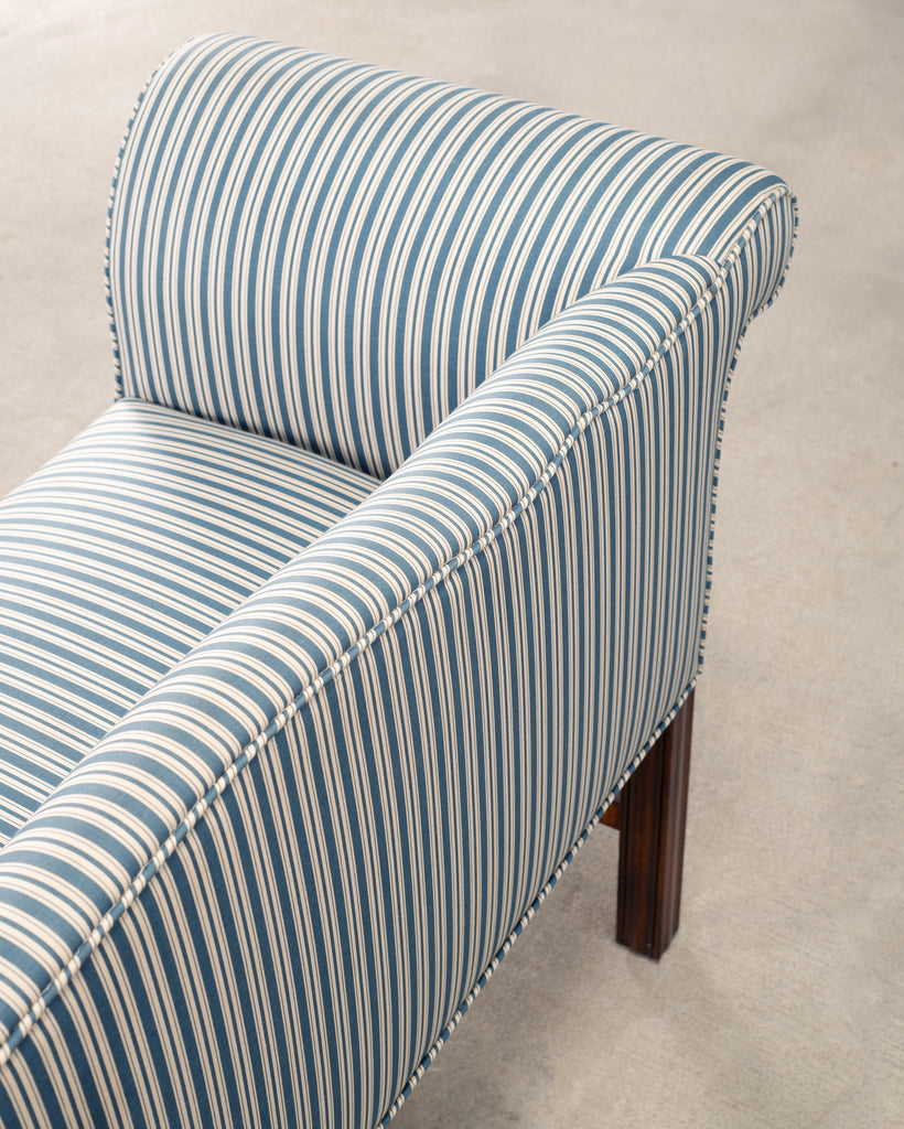 Georgian Chippendale Style Mahogany Upholstered Window Bench