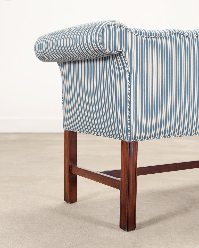 Georgian Chippendale Style Mahogany Upholstered Window Bench
