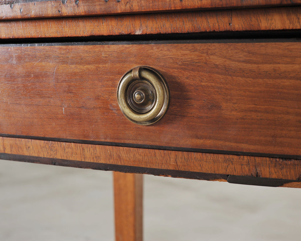 19th C. English Regency Bow Front Side Table or Small Desk